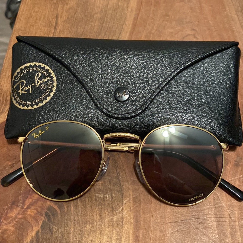 Round Polarized Ray-Ban Sunglasses